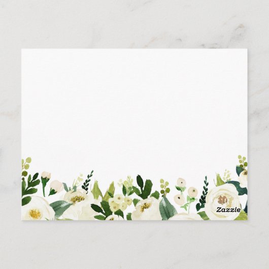 White Flower en Green Date Night Ideas Kaarten (Achterkant)