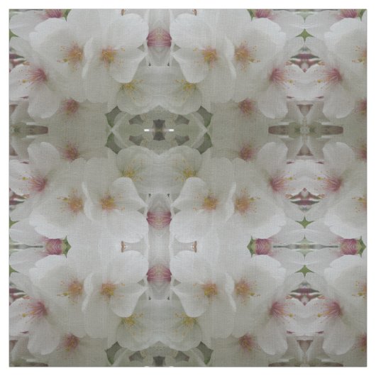 White Flower Fabric Stof (Swatch)