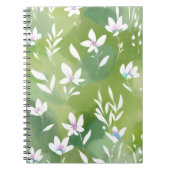 White Flower Fields | Elegant Spring Floral  Notitieboek (Voorkant)