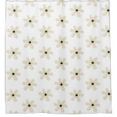 White Flower Floral Shower Curtain Douchegordijn (Voorkant)