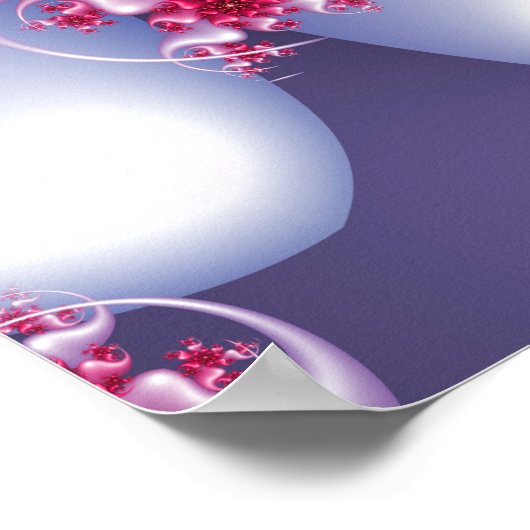 White Flower Fractal Poster (Hoek)