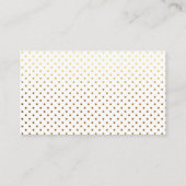 White Flower Gold Small Polka Dots Table Kaart Plaatskaartje (Achterkant)