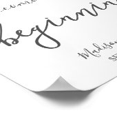 White Flower & Green Welkom bij ons beginteken Poster (Hoek)