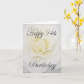 White Flower Happy 94th Birthday Kaart (Gele Bloem)