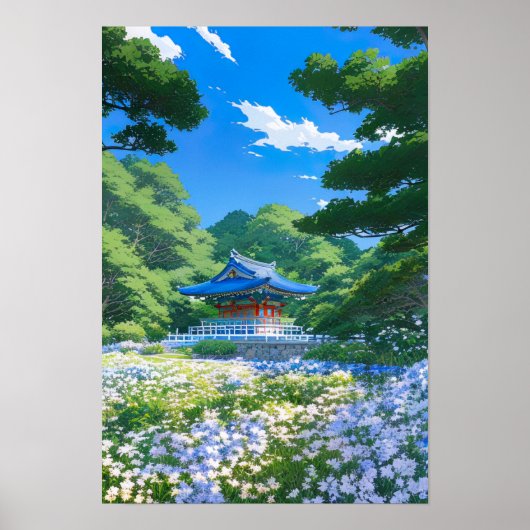 White Flower Haven Poster (Voorkant)