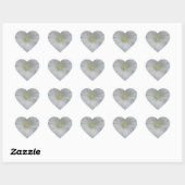 White Flower Heart Sticker (Vel)