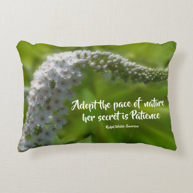 White Flower Inspirerend Patiëntenofferte Accent Kussen (Voorkant)