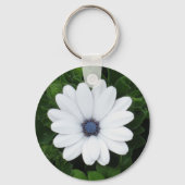 White Flower key-keten Sleutelhanger (Voorkant)