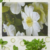 White Flower Kitchen Towel Theedoek (Gevouwen)