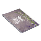 White Flower Lace Monogram Initiaal Notitieboek (Rechterzijde)