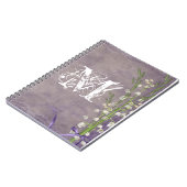 White Flower Lace Monogram Initiaal Notitieboek (Linkerzijde)