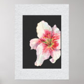 White Flower Modern Art Poster (Voorkant)