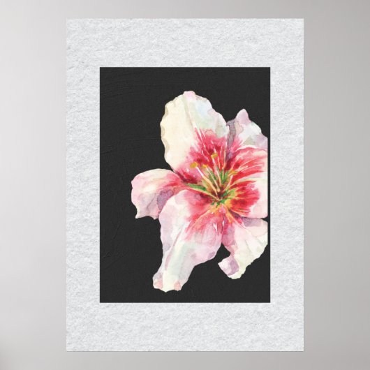 White Flower Modern Art Poster (Voorkant)