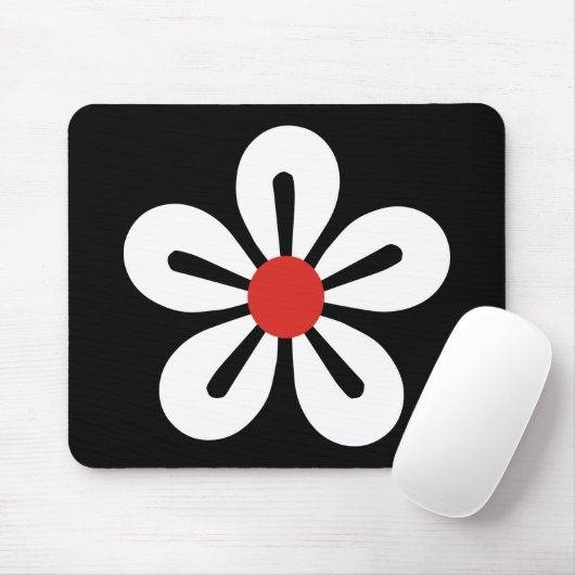 White Flower Mousepad Muismat (Met muis)