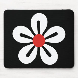 White Flower Mousepad Muismat