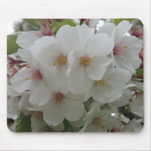 White Flower Mousepad Muismat