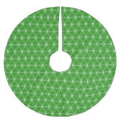 White Flower of Life Pattern on Green Kerstboom Rok (Voorkant)