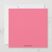 White Flower on Pink Baby shower Invitation Kaart (Achterkant)