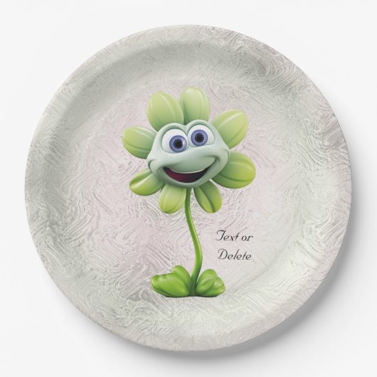 White Flower Paper-Bord Papieren Bordje (Voorkant)