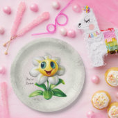 White Flower Paper-Bord Papieren Bordje (Feest)