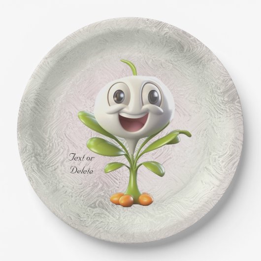 White Flower Paper-Bord Papieren Bordje (Voorkant)