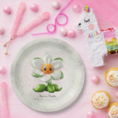 White Flower Paper-Bord Papieren Bordje (Feest)