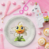 White Flower Paper-Bord Papieren Bordje (Feest)