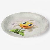 White Flower Paper-Bord Papieren Bordje (Gekanteld)