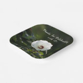 White Flower Paper Borden Papieren Bordje (Gebogen)