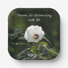 White Flower Paper Borden Papieren Bordje