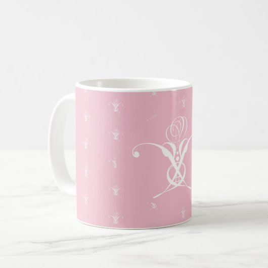 White Flower Pastel Easter Koffiemok (Voorkant links)