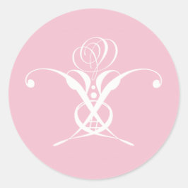 White Flower Pastel Easter Ronde Sticker
