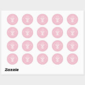 White Flower Pastel Easter Ronde Sticker (Vel)