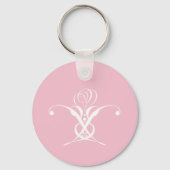 White Flower Pastel Easter Sleutelhanger (Voorkant)