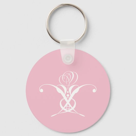 White Flower Pastel Easter Sleutelhanger (Voorkant)