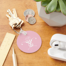 White Flower Pastel Easter Sleutelhanger