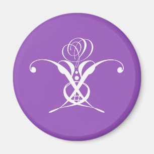 White Flower Pastel Paars Pasen Magneet