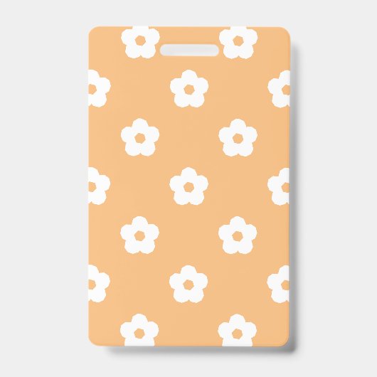 White Flower Pattern Badge (Voorzijde)