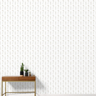 White Flower Pattern Behang