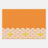 White Flower Pattern Inpakpapier Vel (Voorkant 3)