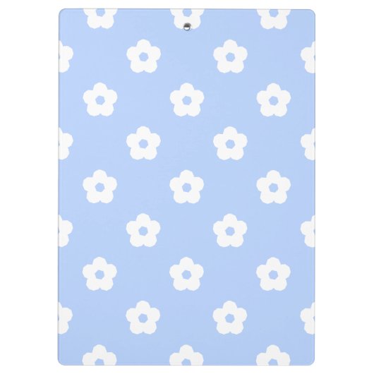 White Flower Pattern Klembord (Achterkant)