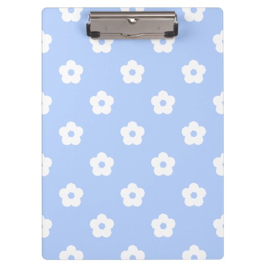 White Flower Pattern Klembord (Voorkant)