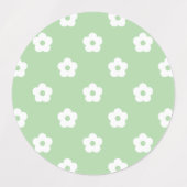 White Flower Pattern Labels (Design 1)