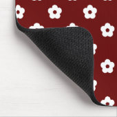 White Flower Pattern Muismat (Hoek)