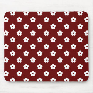 White Flower Pattern Muismat