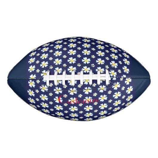 White Flower Pattern Thunder_Cove American Football (Voorkant)
