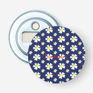 White Flower Pattern Thunder_Cove Button Flesopener