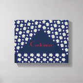 White Flower Pattern Thunder_Cove Canvas Afdruk (Voorkant)
