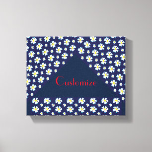 White Flower Pattern Thunder_Cove Canvas Afdruk