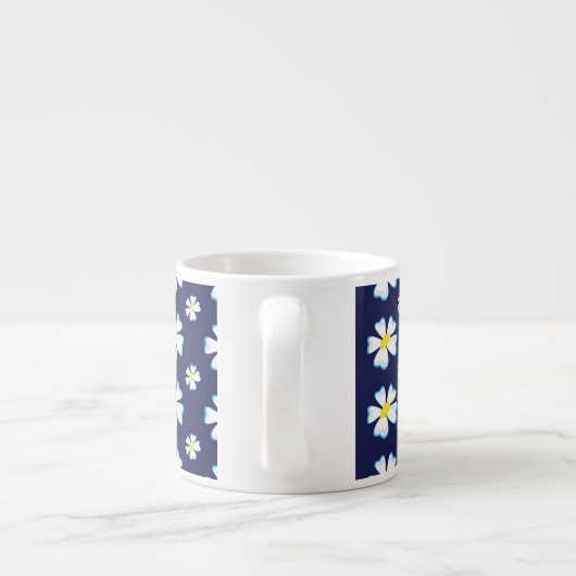 White Flower Pattern Thunder_Cove Espresso Kop (Achterkant)
